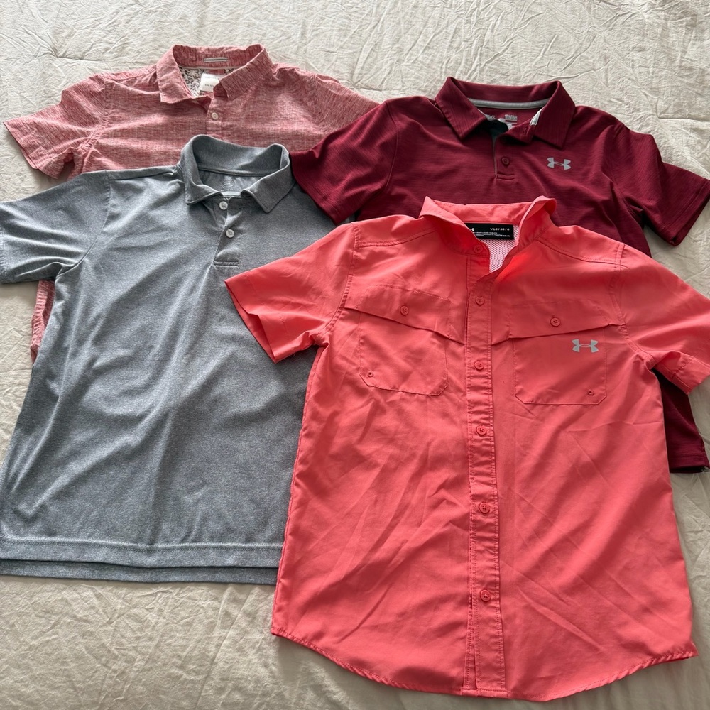 Boys Tops Lot of 4 tops size Large - UNDER ARMOUR